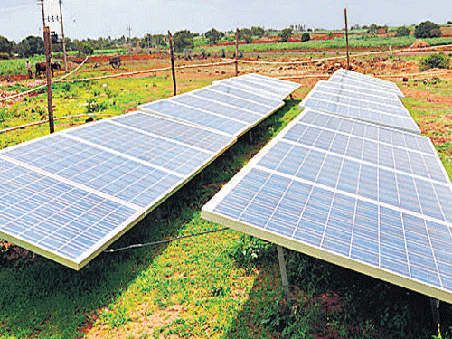 With the scope of solar energy increasing in the national energy mix, leading Swiss manufacturers are set to open up solar cell fabrication units in India. DH file photo