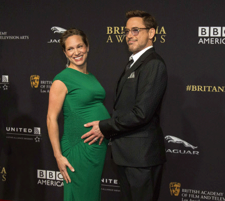 Actor Robert Downey, Jr. paid a tribute to his pregnant wife at an award function here. Reuters