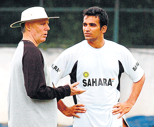 WAR OF WORDS: Zaheer Khan remembers former coach Greg Chappell as a bossy person.