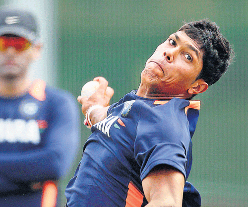furious Umesh Yadav has impressed all with his pace on  a flat pitch at the Barabati Stadium during the  first one-dayer against Sri Lanka on Monday. PTI image