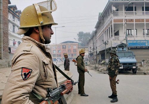 Restrictions were imposed in some areas of the Srinagar city Wednesday as separatists called for a protest shutdown against the killing of two youths in army firing Badgam district, an official said. PTI photo