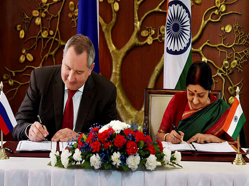 External Affairs Minister Sushma Swaraj and Russian Deputy Prime Minister Dmitry Rogozin on Wednesday agreed to resolve outstanding issues in bilateral economic ties. PTI file photo