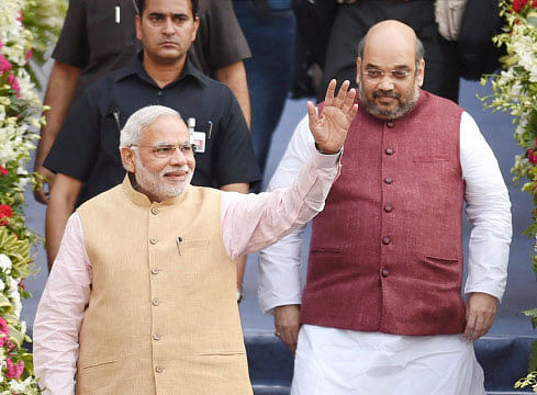 Prime Minister Narendra Modi will expand his Cabinet  on Sunday for the first time after he assumed office last May.  Currnetly the total number of ministers in the Modi cabinet is 45. PTI photo