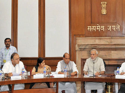 Prime Minister Narendra Modi will tomorrow chair the first meeting of the expanded Cabinet which will be followed by a meeting of Council of Ministers. PTI file photo