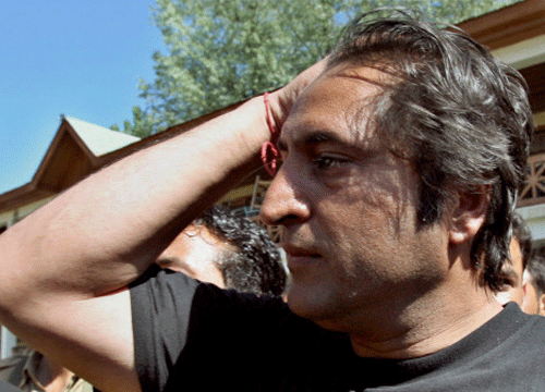 Former separatist  leader Sajjad Lone after meeting PM  in New Delhi on Monday. PTI