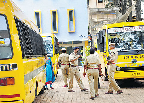 The City police have registered cases against 180 schools for failing to implement the guidelines issued by the State government to ensure the safety of children. DH File Photo For Representation