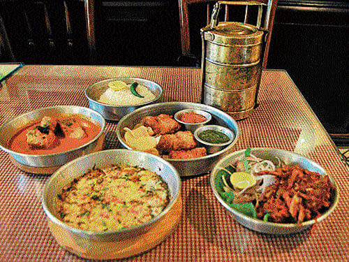 A spread of dishes as they were served in old Irani cafes in Mumbai.
