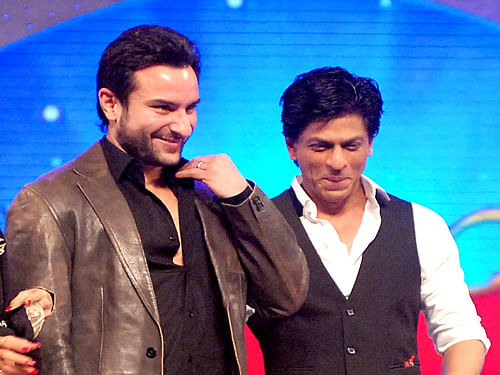 Saif Ali says that he always loved working with Shah Rukh Khan and he has a lot of respect for him. AP File Photo