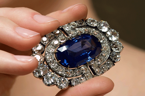 A rare step-cut Kashmir sapphire in rich velvety blue has sold for a world record at a Sotheby's auction in Geneva. AP photo (For representation purpose only)