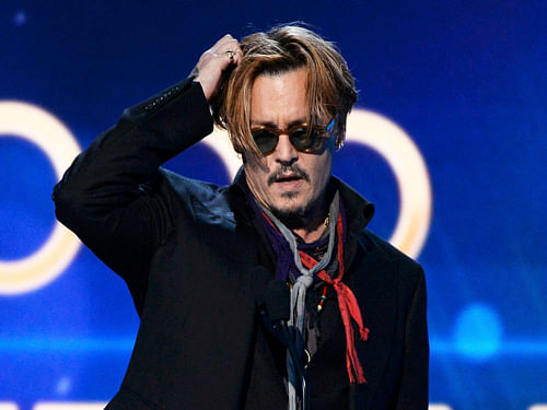 Johnny Depp presents an award during the Hollywood Film Awards in Hollywood. Reuters image