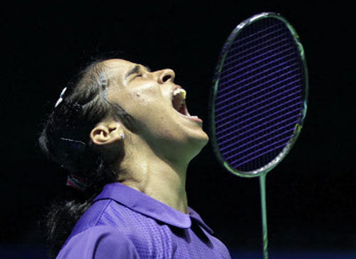 On a super Sunday for Indian badminton, K Srikanth and Saina Nehwal won the men's and women's singles at the China Open Super Series Premier in Fuzhou, recording a unique double. AP photo