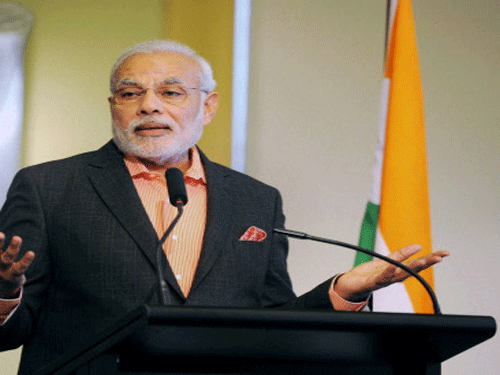 Prime Minister Narendra Modi Monday said that that it was his good fortune to be the first Indian prime minister to be born post-Independence. PTI Photo