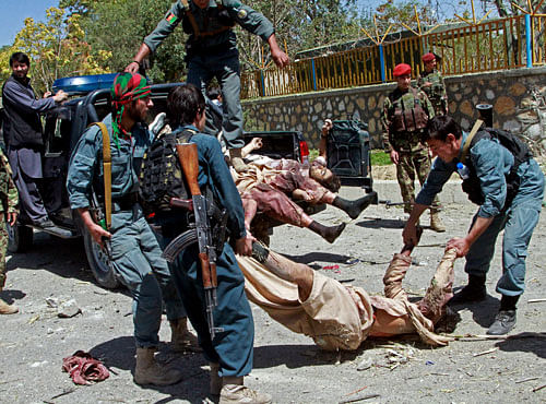 Taliban have claimed responsibility for the suicide bombing aimed at foreign targets here that left four militants dead and three injured, the media reported Thursday. Reuters file photo