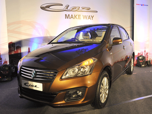 Maruti Suzuki India's grip on the country's car market tightened in October with six of its models, including the newly launched mid-sized sedan Ciaz, featuring in the top 10 selling brands in the month. DH photo