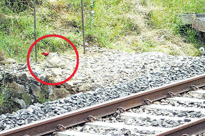 Two country-made bombs were found near the railway track at Kirwala village in Khanapur taluk between Gunji and Londa railway stations on Thursday. DH File Photo