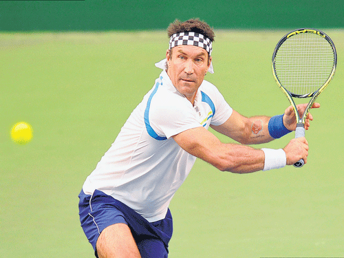 VOLLEYINGWOES: Pat Cash says with youngsters following thesamepattern of play everywhere, it is tough to comeup the ranks. DH PHOTO/ SRIKANTA SHARMA R