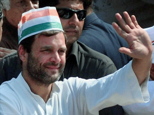 Congress vice-president Rahul Gandhi on Saturday accused Prime Minister Narendra Modi of thriving on the falsehoods and canards he has been spreading about the previous UPA regime. PTI file photo