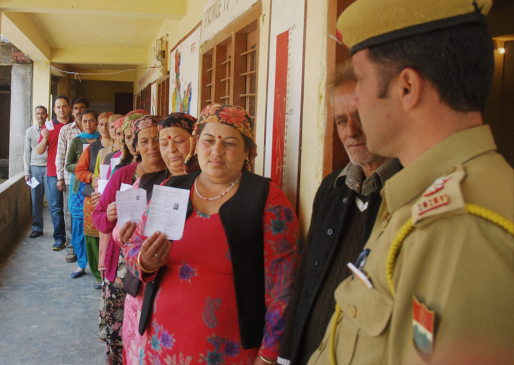 A million voters will get to decide the political fate of 123 candidates who are in the fray in the first phase of the Jammu and Kashmir assembly elections to be held Tuesday. PTI file photo