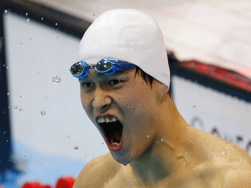 Chinese Olympic and world swimming champion Sun Yang was banned for three months after failing a dope test in May this year, China Anti-Doping Agency (CHINADA) said Monday. Reuters file photo