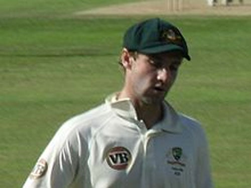 Australia Test batsman Phil Hughes has been rushed to St Vincent's Hospital after being knocked out by a bouncer during a match between Sheffield Shield and NSW at the SCG here today. Photo courtesy: Wikipedia