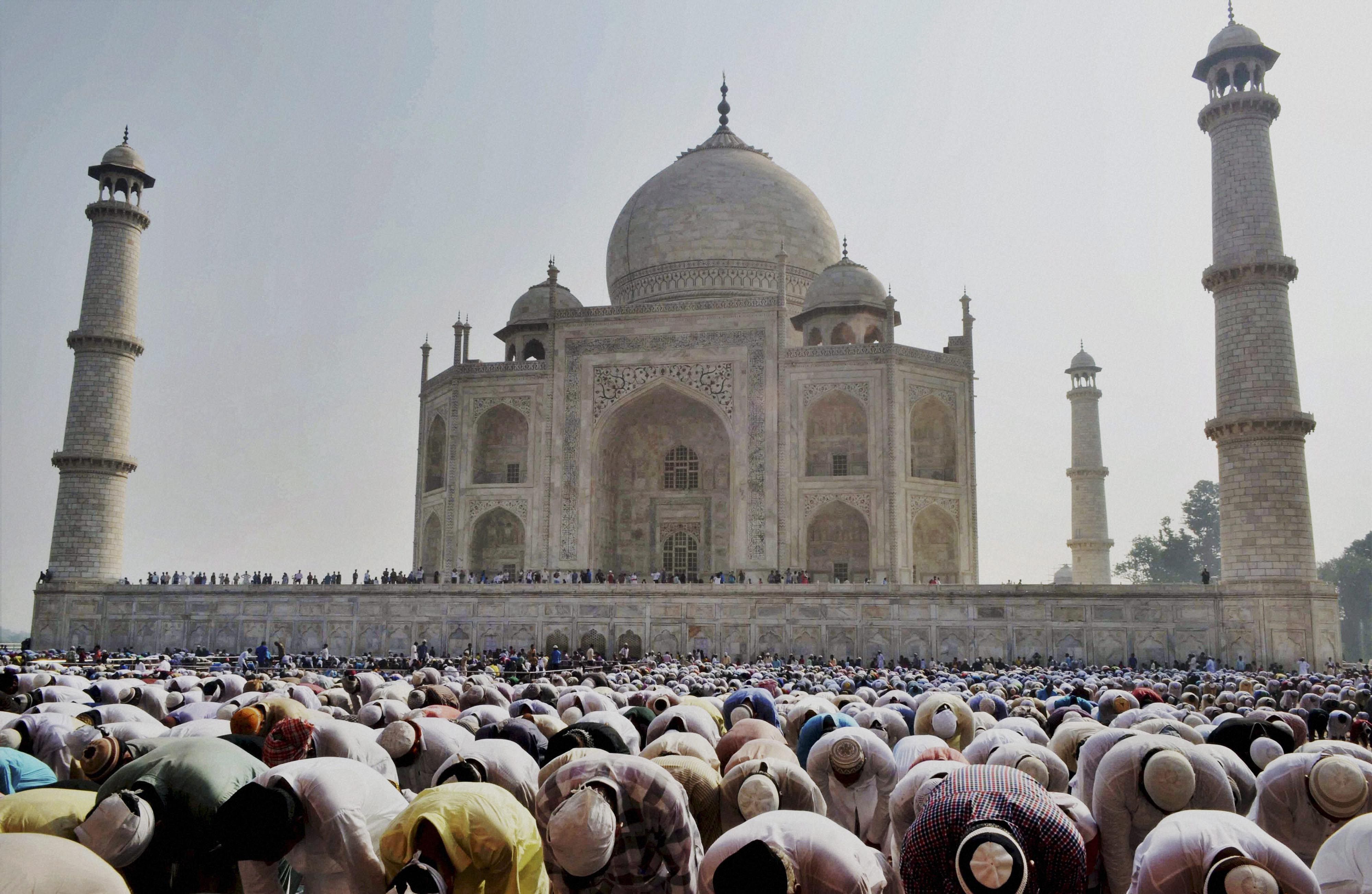 Prominent Shia clerics opposed the demand to declare Taj Mahal as a Waqf property and handed over to Waqf board saying the world heritage monument should be kept away from politics. PTI File Photo