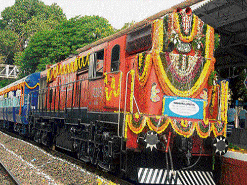 Meghalaya will be on the railway map when Prime Minister Narendra Modi will inaugurate its first train connecting Dudhnoi in Assam with Mendipatha in the state on November 29. DH file photo. For representation purpose