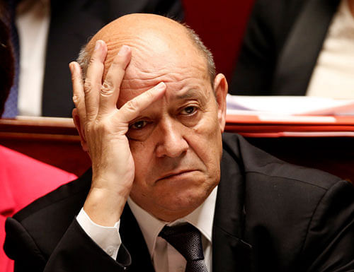 French Defence Minister Jean Yves Le Drian is set to arrive in New Delhi on Sunday to push for early conclusion of the Rafale fighter plane deal that has been pending for the last three years. Reuters file photo