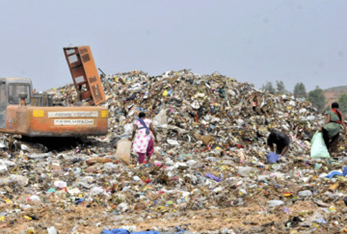 Even as Mandur residents are happy that dumping of garbage has completely stopped at the landfill, there is no immediate end to their miseries. DH file photo