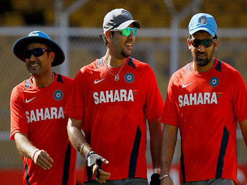 Senior cricketers like Virender Sehwag, Yuvraj Singh and Gautam Gambhir were today omitted from India's 30-member list of probables for the next year's World Cup in Australia and New Zealand. AP File photo