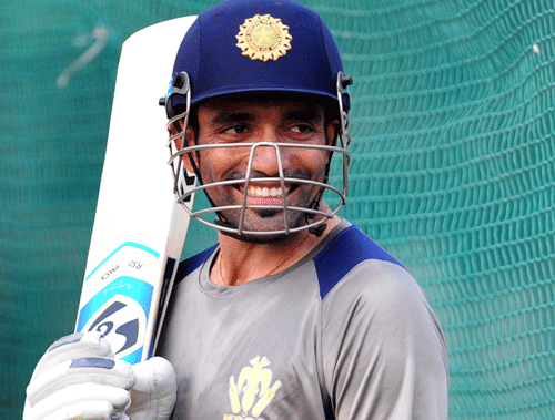 Hoping to make the final cut after being named in the 30-man probables list for the 2015 World Cup, Karnataka batsman Robin Uthappa today said that he would love to open the innings for India but would not mind being included as a wicketkeeper-batsman. DH File Photo.