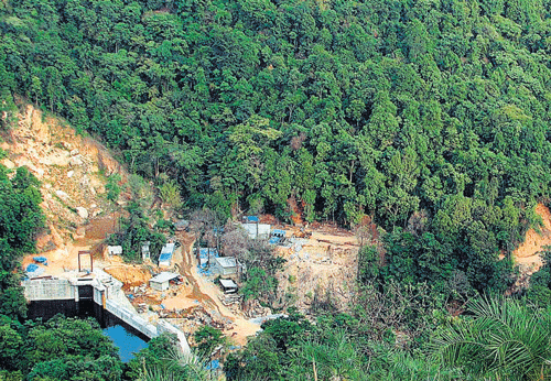 The site of the proposed hydel project in Sakleshpur taluk, Hassan district. dh file photo