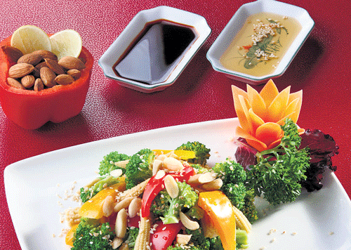 Oriental flavours  on a platter