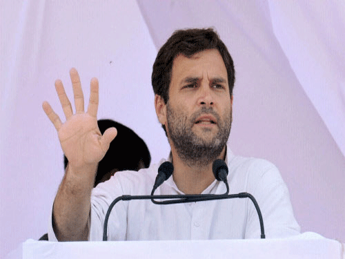 Rahul Gandhi today targetted Prime Minister Narendra Modi saying he believes only in "marketing" and "symbolism" and concentrating all power in his hands in the belief that he can run the country alone. PTI G File Photo.