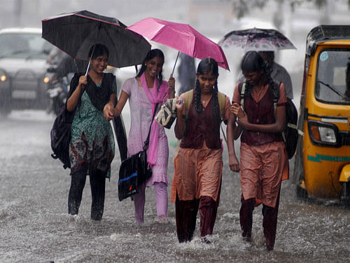 Heavy rain battering Tamil Nadu from Tuesday evening is expected to continue during the next 24 hours due to the active low pressure over the Bay of Bengal. PTI file photo