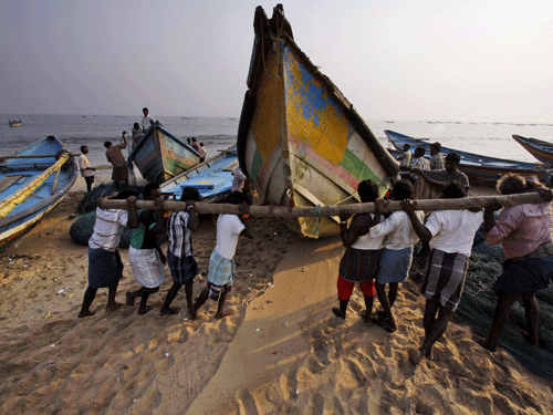 Sri Lankan navy has arrested 27 fishermen from Tamil Nadu on charges of poaching in the island nation's waters. AP file photo