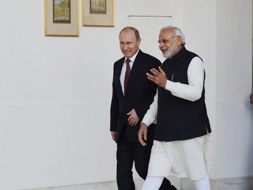 India and Russia held their 15th Annual Summit talks here Thursday with the two sides expected to ink major agreements later in the field of energy, defence and trade.PTI Photo