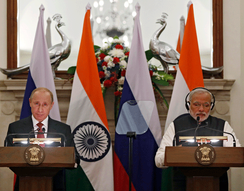 Russia will build at least 12 nuclear reactors in India by 2035 and agreed to manufacture advanced helicopters as both countries today signed 20 pacts in oil, gas, defence, investment and other key sectors to futher ramp up their strategic cooperation. Reuters Image