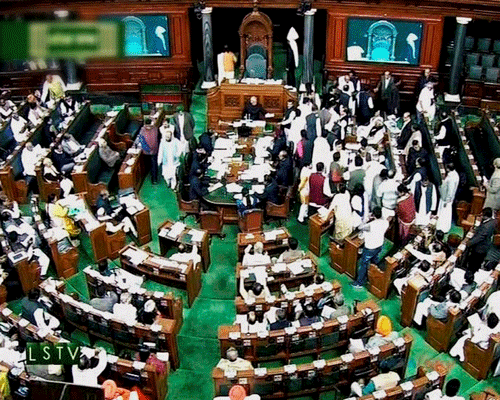 Facing accusations of pursuing communal agenda against the backdrop of conversion in Agra, government today asserted in Lok Sabha that it was committed to maintain communal harmony and suggested that all states as well as the Centre should have anti-conversion laws. Lok Sabha PTI Image