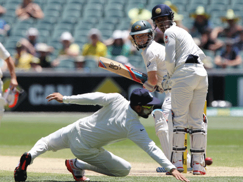 Australia were 139/1 in their second innings at tea on the fourth day of the first cricket Test against India here today. AP photo