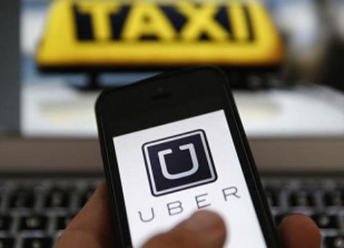 Hundreds of cab drivers employed with the internet-based taxi firm Uber today staged a protest at Jantar Mantar here demanding revocation of the ban imposed on the company's operations in the national capital. Reuters file photo