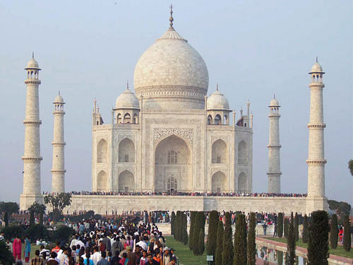 The Archaeological Survey of India (ASI) is ready to launch its online entrance ticket booking to the Taj Mahal from Christmas day. PTI file photo