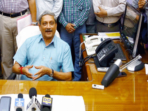 Defence Minister Manohar Parrikar said Saturday that intelligence agencies had warned of more terror attacks in India but also assured that all arrangements had been made to counter them. File photo PTI