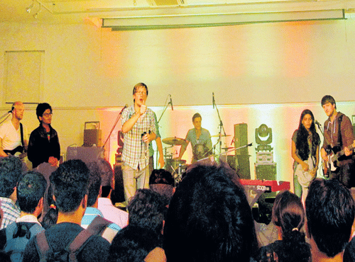 FOREIGN VIBES The German band Mateo, during their performance in Bengaluru.