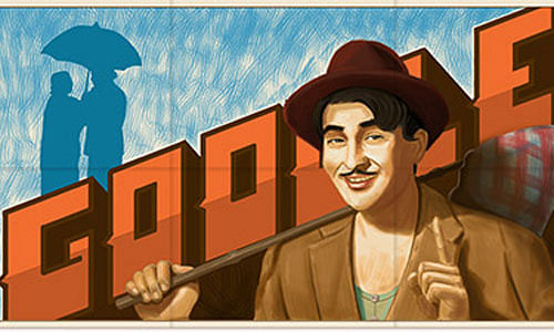 Google on Sunday marked the  90th birth anniversary of legendary film actor Raj Kapoor, who is celebrated as 'The Show Man', with a creative doodle.