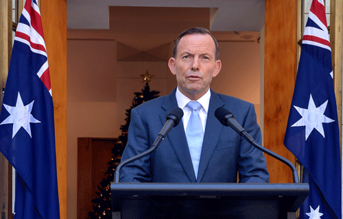 Australian Prime Minister Tony Abbott confirmed Tuesday that the gunman at the centre of the Sydney siege, in which two hostages were shot dead, was known to the federal police and had an "infatuation with extremism". AP photo