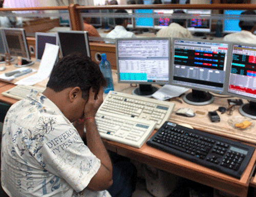 The benchmark BSE Sensex tanked 538.12 points, its worst single-day drop this year, to slip below 27,000-mark while the wider Nifty crashed below 8,100 level due to capital outflows amid weak economic data and sharp falls in global markets. PTI file photo