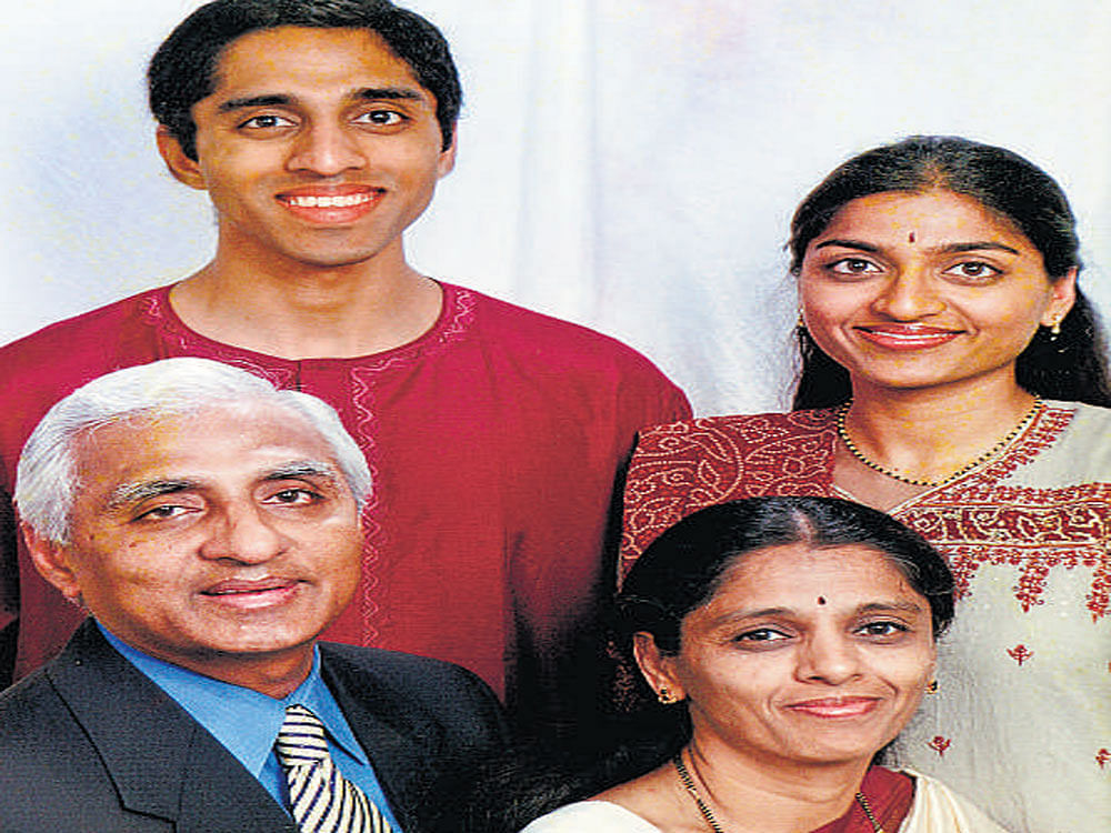 Vivek Murthy with his family.