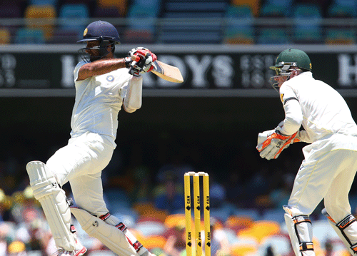 Australia were 121 for three in their first innings in reply to India's 408 at tea on the second day of the second cricket Test at the Gabba, here today. AP photo