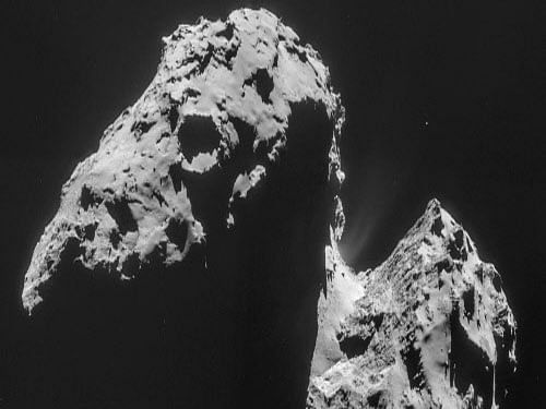 The image of  comet 67P/Churyumov-Gerasimenko taken with the navigation camera on Rosetta. Photo: AP