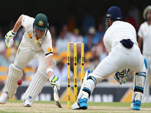 Australia were 221 for four in their first innings at the end of the second day. Photo: AP